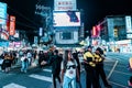 Taipei, Taiwan - 3/3/19 - A woman poses at a night market in Taipei