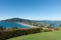 Tairua beach and township on Coromandel Peninsula Royalty Free Stock Photo