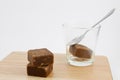 Taiwan brown sugar ginger tea cubes Royalty Free Stock Photo