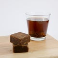 Taiwan brown sugar ginger tea cubes Royalty Free Stock Photo
