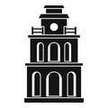 Taiwan clock building icon, simple style
