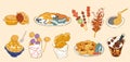 Taiwan doodle street food set