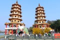 Taiwan : Dragon and Tiger Pagodas Royalty Free Stock Photo