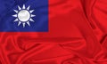 Silk Taiwan Flag Royalty Free Stock Photo