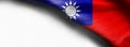 Taiwan Flag on white background