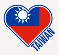 Taiwan heart flag badge.