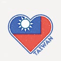 Taiwan heart flag badge.