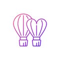 Taiwan International balloon festival gradient linear vector icon. Royalty Free Stock Photo