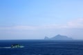 Fishing boat and Guishan Island in the distance