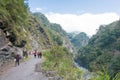 Baiyang Trail in Taroko National Park. a famous landscape in Hualien, Taiwan. Royalty Free Stock Photo