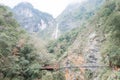Baiyang Trail in Taroko National Park. a famous landscape in Hualien, Taiwan. Royalty Free Stock Photo