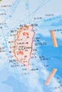 Taiwan map background Royalty Free Stock Photo