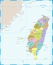 Taiwan Map - Detailed Vector Illustration
