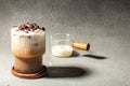 Taiwan milk tea and Thai milk tea with boba. Trendy Taiwan drinks. Long banner format