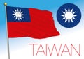Taiwan official national flag and coat of arms
