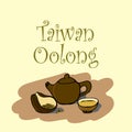Taiwan Oolong - a vector illustration in the hand-drawn style