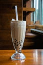 Taiwan original traditional bubble milk tea beverage, Taiwanese cold drink Royalty Free Stock Photo