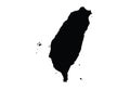 Taiwan outline map country shape