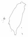 Taiwan outline map