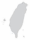 Taiwan outline map