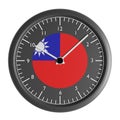 Wall clock with the flag of Taiwan Republic of China