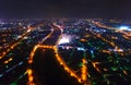 Taiwan`s river bay night view.