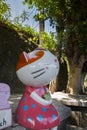 Taiwan, sightseeing spots, monkey cat cat village, statue, happy cat,