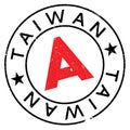 Taiwan stamp rubber grunge