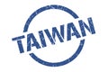 Taiwan stamp. Taiwan grunge round isolated sign.