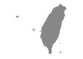 Taiwan State Map Vector silhouette