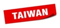 Taiwan sticker. Taiwan square peeler sign.