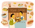 Taiwan street food vendor Royalty Free Stock Photo