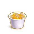 Taiwan sweet potato and taro balls dessert Taiwanese traditional cuisine dessert isometric icon