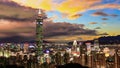 Taiwan, Taipei night scene Royalty Free Stock Photo