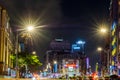 TAIWAN, TAIPEI - 9th Oct 2019, night scene around Bo\'ai Road Royalty Free Stock Photo