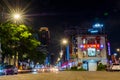 TAIWAN, TAIPEI - 9th Oct 2019, night scene around Bo\'ai Road Royalty Free Stock Photo