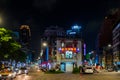 TAIWAN, TAIPEI - 9th Oct 2019, night scene around Bo\'ai Road Royalty Free Stock Photo