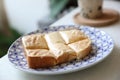 Taiwan toast with taiwan milk tea , Taiwanese dessert