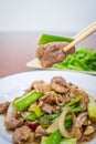 Taiwan traditional delicious stir-fried lamb in kaohsiung