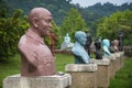 Taiwan Travel Architecture Image:Cihu Memorial Sculpture Park. More than 100 bronze statues of Chiang Kai-shek Chiang Chung-cheng