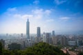 Taiwan Travel Nature Image : The Whole View of Taipei 101 skyscraper