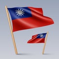 Taiwan vector flags