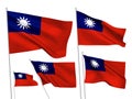 Taiwan vector flags