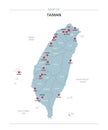 Taiwan vector map.