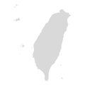 Taiwan vector map icon. Taiwan country map island region illustration