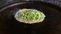 Taiwanese cuisine(oyster omelets) Royalty Free Stock Photo