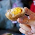 The Taiwanese deep fried taro ball with egg yolk