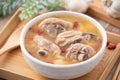 Taiwanese food - Homemade delicious garlic chicken soup