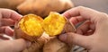 Taiwanese food - Homemade delicious roasted sweet potato in a plat for eating