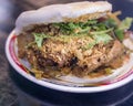 Taiwanese guo bao on a table